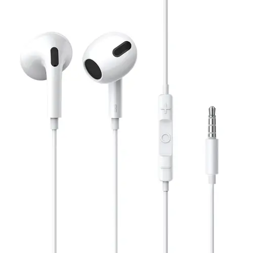 Casti Stereo Baseus Encok H17, Microfon, Jack 3.5mm, 1.1m (Alb)