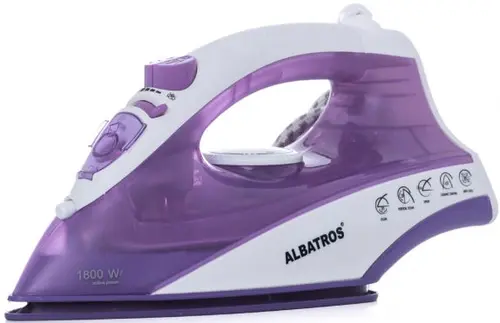 Fier de calcat Albatros JASMINE, Talpa Ceramica, 1800W, 0.17l (Mov/Alb)