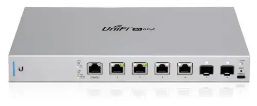 Switch Ubiquiti US-XG-6POE, Gigabit, 4 Porturi, Managed (Argintiu)