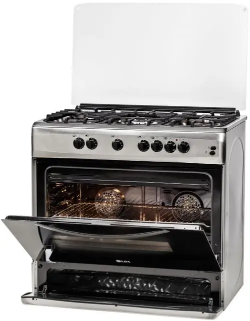 Aragaz LDK 6090 ECAI IX FONTA NG, 5 Arzatoare, Cuptor electric, Aprindere electrica (Inox)