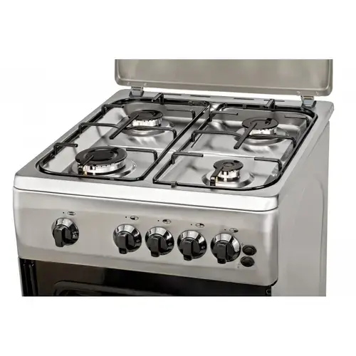 Aragaz LDK 5060 GRAI IX RMV NG, 4 Arzatoare, Gaz, Siguranta, Aprindere electrica (Inox)