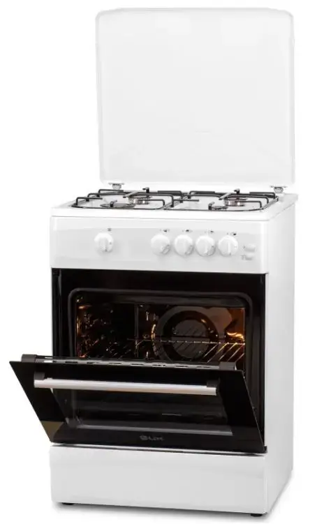 Aragaz LDK 6060 GRAI WH RMV NG, Gaz, 4 Arzatoare, Siguranta, Aprindere electrica (Alb)
