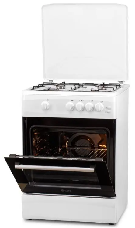 Aragaz LDK 6060 GRAI WH RMV NG, Gaz, 4 Arzatoare, Siguranta, Aprindere electrica (Alb)