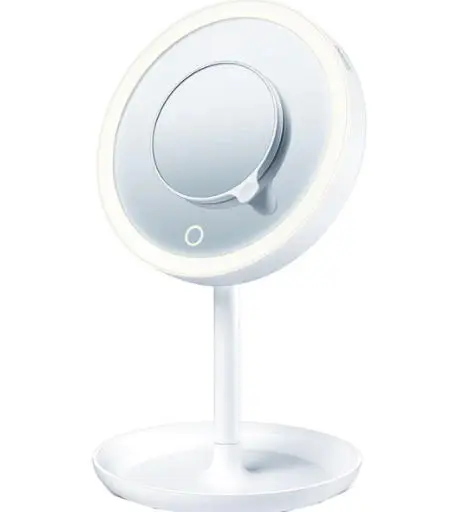 Oglinda cosmetica cu iluminare Beurer BS45, 17.5 cm (Alb)