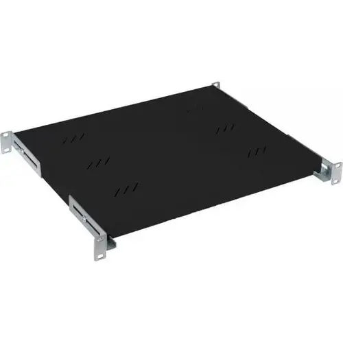 Raft fix perforat Triton 19inch 1U/250, capacitate incarcare 40kg, Gri