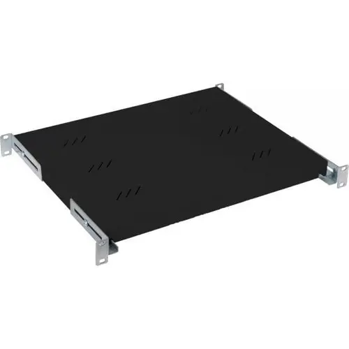 Raft fix perforat Triton 19inch 1U/250, capacitate incarcare 40kg, Gri