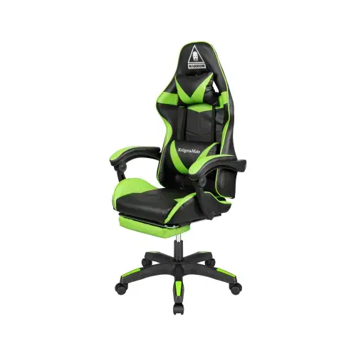 Scaun Gaming Kruger&Matz Warrior GX-150, reglabil (Negru/Verde)