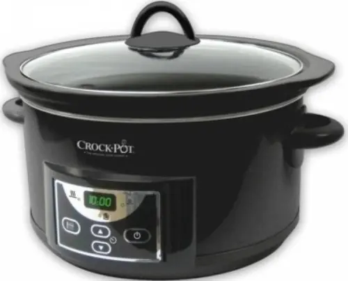 Slow cooker Crock Pot SCCPRC507B-050, 220 W, 4.7 l, 2 Setari gatit, Vas de ceramica detasabil, Timer, Control temperatura, Mentinere la cald (Negru)