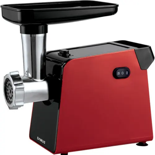 Masina de tocat Samus SMT1210RED, 1200 W, 1.2 kg/min, 3 Site (Rosu/Inox)