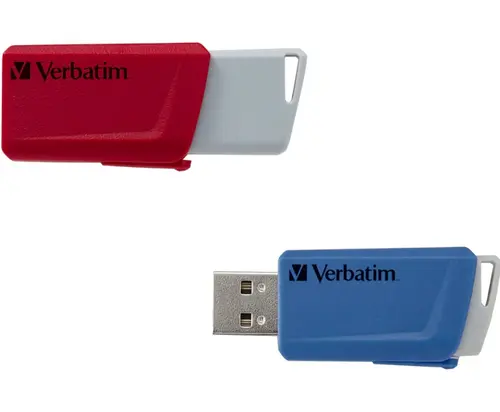 Stick USB VERBATIM 49308, 2 x 32 GB, USB 3.2, Rosu/Albastru