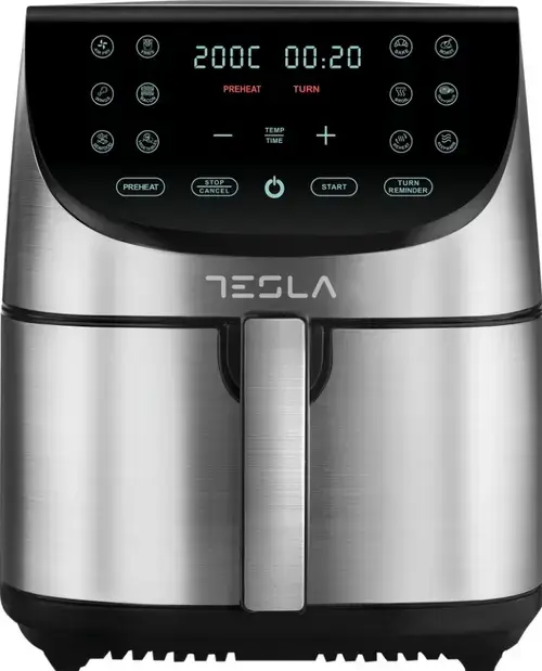 Friteuza cu aer cald Tesla AF701BX, 7L, 0-60 min, Touch screen, 1700 W (Negru/Inox)