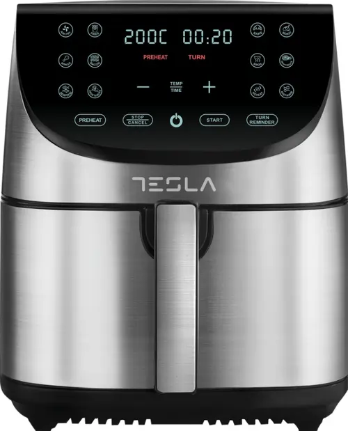 Friteuza cu aer cald Tesla AF701BX, 7L, 0-60 min, Touch screen, 1700 W (Negru/Inox)