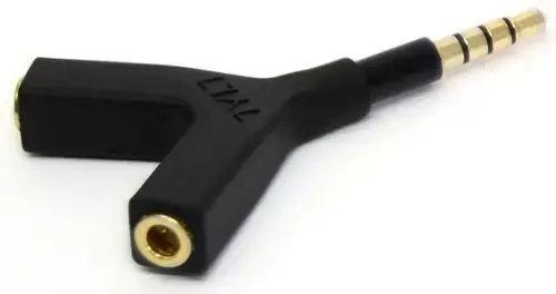 Adaptor Audio Tylt Y-SPLIT, 2x Jack 3.5mm (Negru)