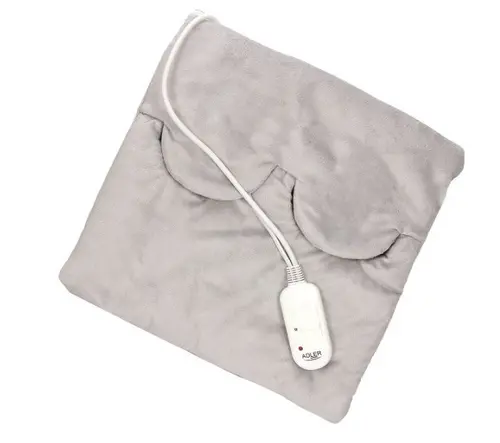Perna cu incalzire electrica Adler AD 7403, 38x38cm, Deschizatura pentru maini sau picioare, 2 trepte temperatura (Gri)