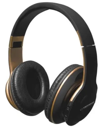 Casti Stereo Esperanza Shange, bluetooth, pliabile, microfon (Negru/Auriu)