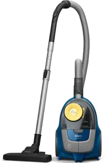 Aspirator Philips fara sac Seria 2000 XB2125/09, tehnologie PowerCyclone 4, 850w, filtru de aer Super Clean, perie multifunctionala, design compact si usor, 9m lungime, Albastru