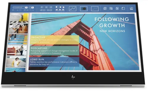 Monitor Portabil IPS LED HP 14inch E14 G4, Full HD (1920 x 1080), USB Type-C (Argintiu)