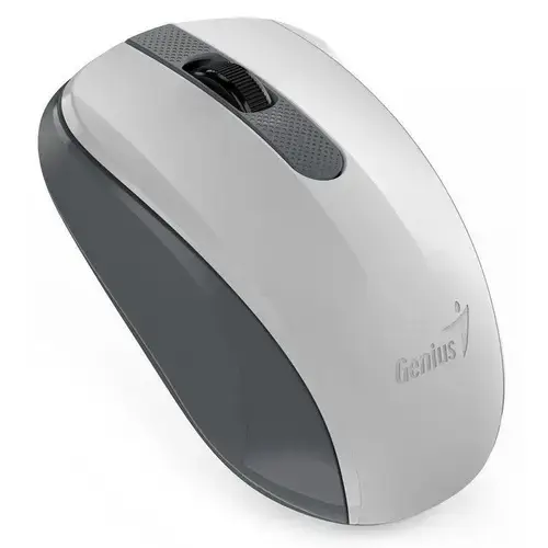 Mouse Genius, „NX-8008S”, PC sau NB, wireless, 2.4GHz, optic, 1200 dpi, butoane/scroll 3/1 (Alb/Gri)