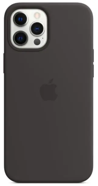 Protectie Spate Apple MHLG3ZM/A pentru Apple iPhone 12 Pro Max, Silicon (Negru)