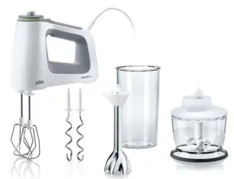 Mixer de mana Braun HM5137WH MultiMix 5, 750 W (Alb)