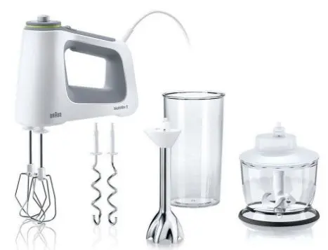 Mixer de mana Braun HM5137WH MultiMix 5, 750 W (Alb)