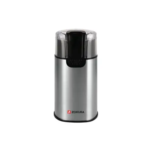 Rasnita electrica de cafea Zokura Z1245, 150 W, 60 g (Negru/Argintiu)