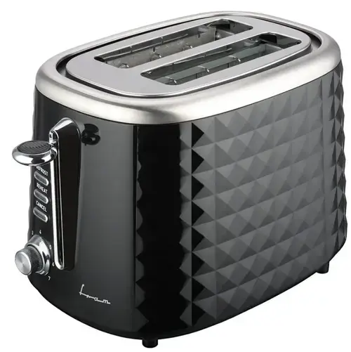 Prajitoare de paine Fram FTP-850BK, 850 W, 2 Felii, 7 Trepte de rumenire (Negru)