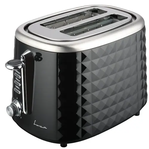 Prajitoare de paine Fram FTP-850BK, 850 W, 2 Felii, 7 Trepte de rumenire (Negru)