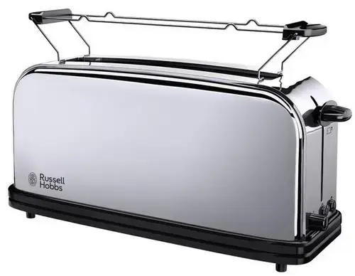 Prajitor de paine Russell Hobbs Chester 23510-56, 1000 W, 2 felii, Fanta extra lunga si lata, Functie lift and look, Decongelare (Inox)