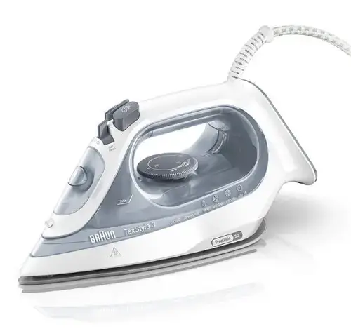 Fier de calcat Braun TexStyle 3 SI 3054 GY, 2400 W, 0.27 l, jet de abur 180 l/min, FreeGlide 3D (Alb/Gri)