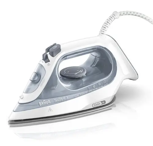 Fier de calcat Braun TexStyle 3 SI 3054 GY, 2400 W, 0.27 l, jet de abur 180 l/min, FreeGlide 3D (Alb/Gri)