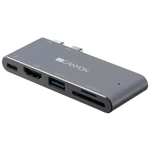 Docking Station Canyon CNS-TDS05DG, Thunderbolt, 1 x USB, 1 x HDMI (Gri)