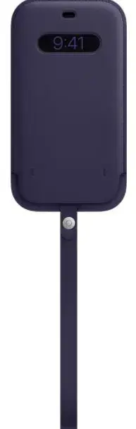 Protectie Toc Apple Leather Sleeve with MagSafe Deep Violet Seasonal Spring2021 mk0d3zm/a pentru Apple iPhone 12 Pro Max (Mov)