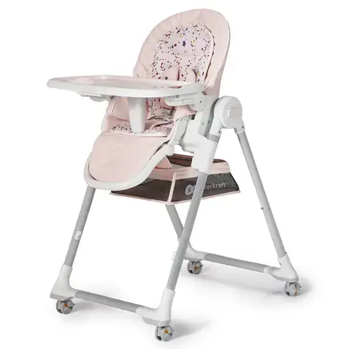 Scaun de masa KinderKraft, Otel/Piele ecologica, 0-3 ani, Multicolor