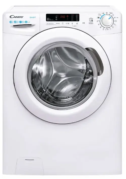 Masina de spalat rufe Candy CS 12102DE/1-S, 10 kg, 1200 RPM, Easy Iron, Programe rapide de spalare, Hygiene, Clasa E (Alb)