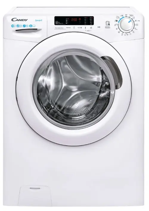 Masina de spalat rufe Candy CS 12102DE/1-S, 10 kg, 1200 RPM, Easy Iron, Programe rapide de spalare, Hygiene, Clasa E (Alb)