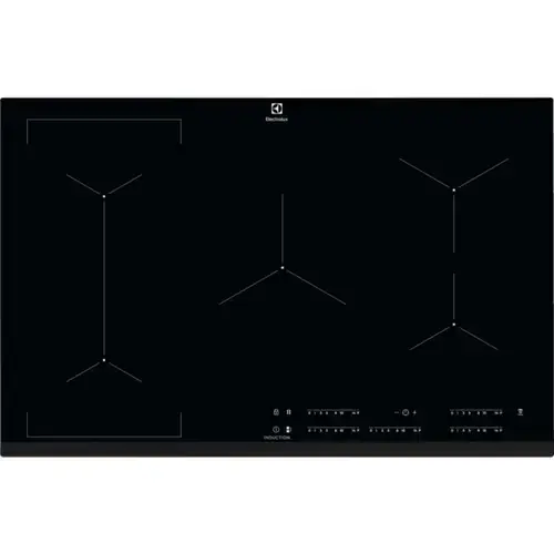 Plita incorporabila Electrolux EIV835, Inductie, 5 zone de gatit, Touch control, 78 cm (Negru)