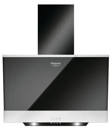 Hota decorativa HOTPOINT HHVP 6.6F LM, 3 trepte de viteza (Negru)