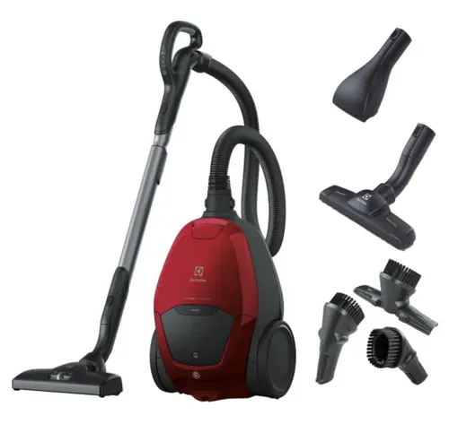 Aspirator cu sac Electrolux Pure D8 PD82-ANIMA, 3.5 L, 600 W, Functie SMART, Kit pentru animale de casa (Rosu)
