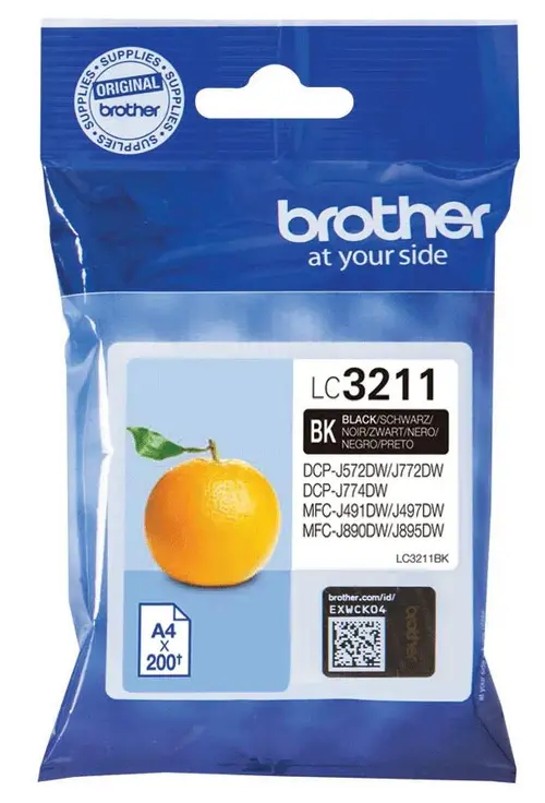 Cartus cerneala Brother LC3211BK, 200 pagini (Negru)
