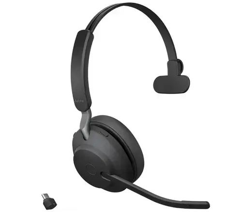 Casti cu microfon Jabra Evolve2 65 UC Mono, Bluetooth, USB Type-C, fara statie de incarcare (Negru)