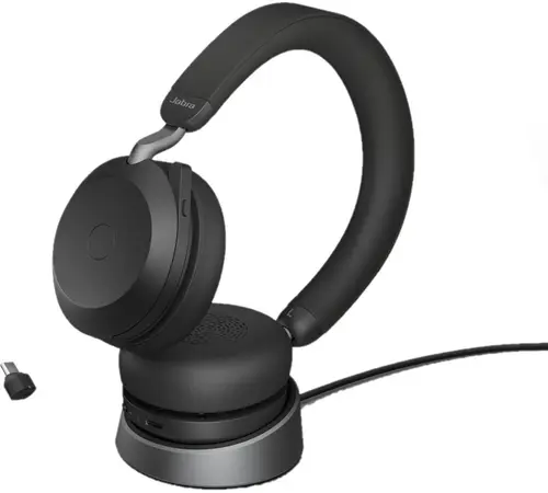 Casti cu Microfon Jabra Evolve2 75 UC Stereo, USB Type-C, Bluetooth, Stand (Negru)