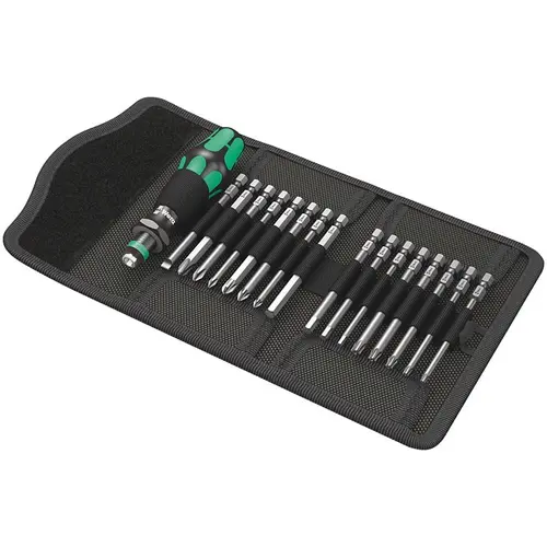 Maner surubelnita 1/4inch cu biti lungi, 17 piese, Wera Kraftform Kompakt 60