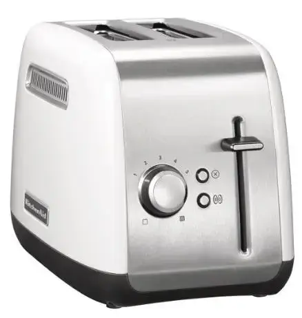 Prajitor de paine KitchenAid 5KMT2115EWH Toaster, 2 sloturi, 1100W (Alb)