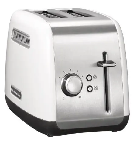 Prajitor de paine KitchenAid 5KMT2115EWH Toaster, 2 sloturi, 1100W (Alb)