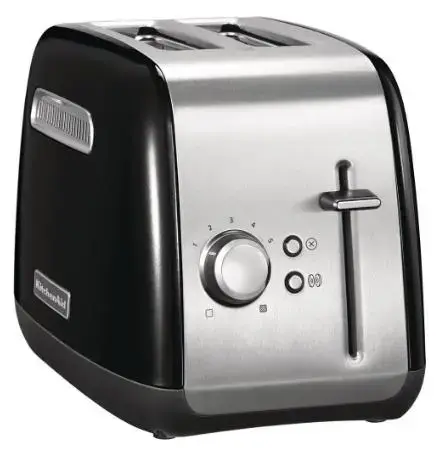 Prajitor de paine KitchenAid 5KMT2115EOB Toaster, 2 sloturi, 1100W (Negru/Argintiu)