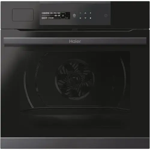 Cuptor incorporabil Haier HWO60SM5S5BH, Electric, 70 L, Autocuratare catalitica, Interfata I-MESSAGE TAD STEAM, WiFi + Bluetooth, Sonda temperatura cu fir, Softclose (Negru)