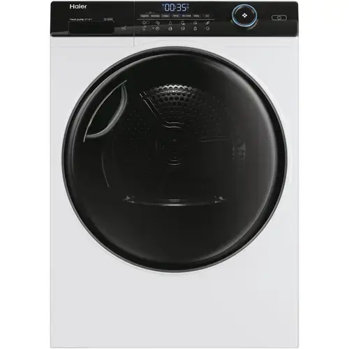 Uscator de rufe Haier HD80-A3959-S, Pompa de caldura, 8 kg, Clasa C, Wi-Fi, Motor Inverter, iRefresh, Dry Sensor, Pillow drum, iTime, Filtru triplu (Alb)