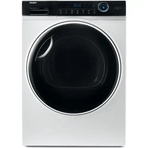 Uscator de rufe Haier HD90-A3979-S, Pompa de caldura, 9 kg, Motor Inverter, Dry Sensor, iRefresh, iTime, Full Time Reverse, Pillow Drum, Drum light (Alb)