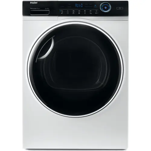 Uscator de rufe Haier HD90-A3979-S, Pompa de caldura, 9 kg, Motor Inverter, Dry Sensor, iRefresh, iTime, Full Time Reverse, Pillow Drum, Drum light (Alb)